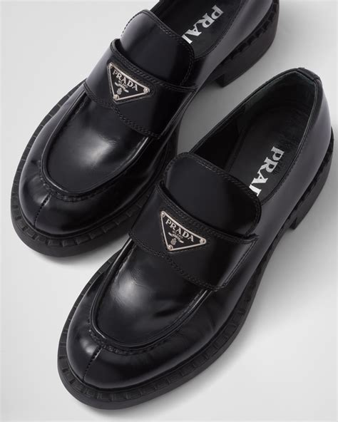 Prada leather loafers